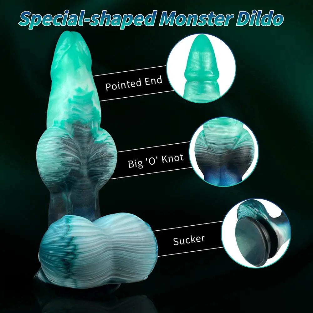 Inflatable Knot Fantasy Dildo 9in - Silicone Knot Dildo