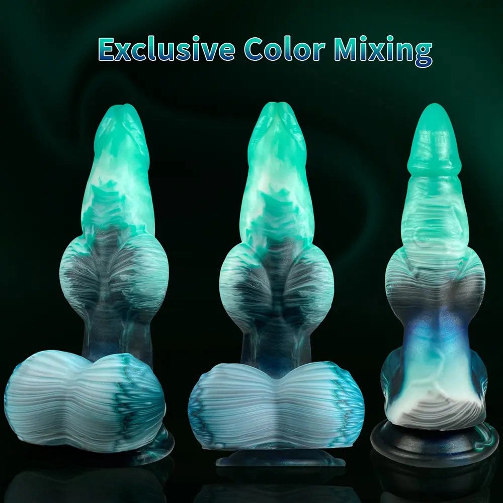 Inflatable Knot Fantasy Dildo 9in - Silicone Knot Dildo