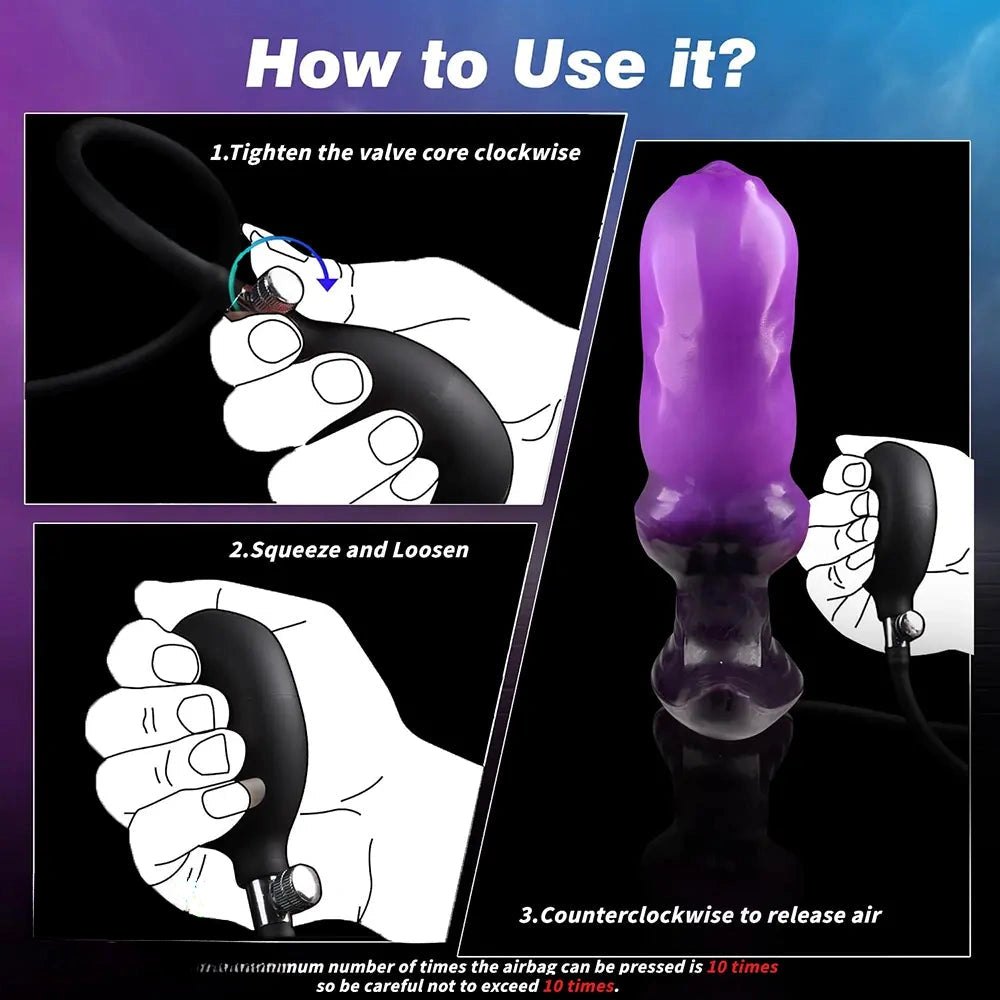 Inflatable Monster Knot Dildo - Knotted Dildo