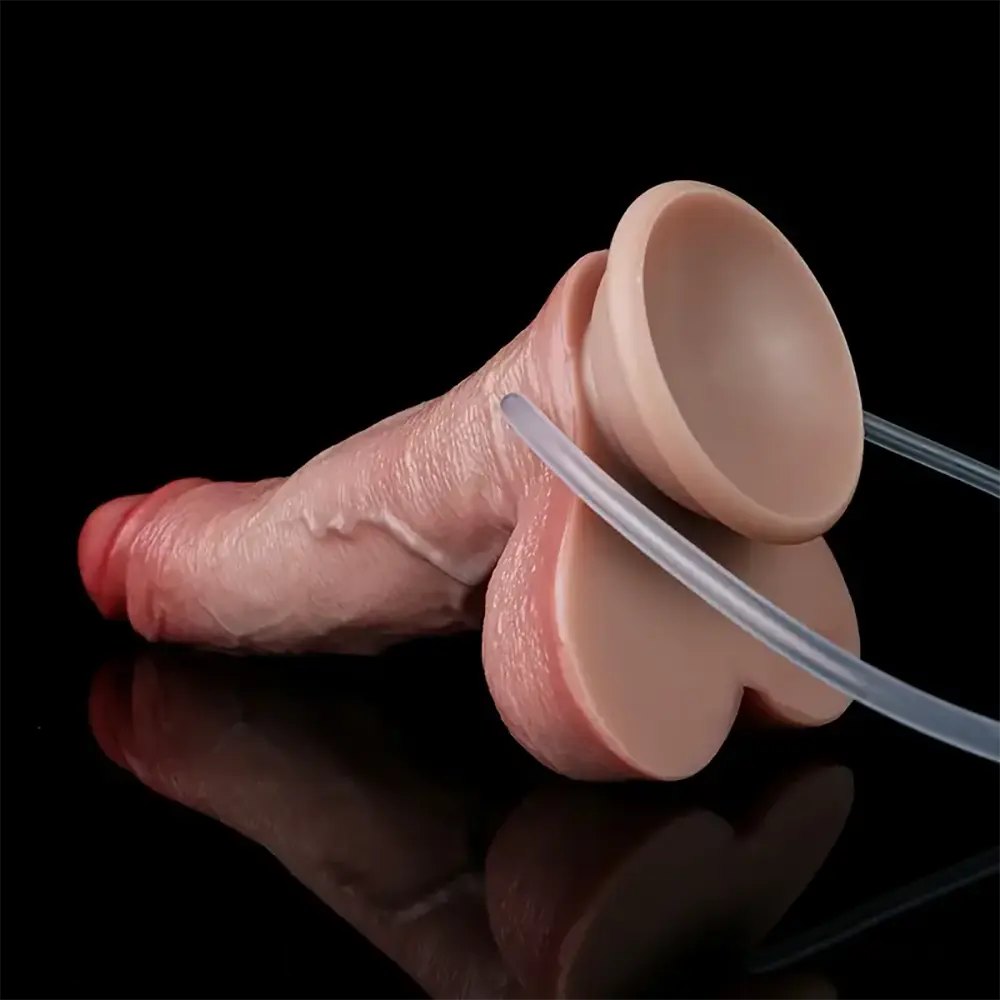 Inflatable Silicone G-Spot Dildo - Curved G Spot Dildo