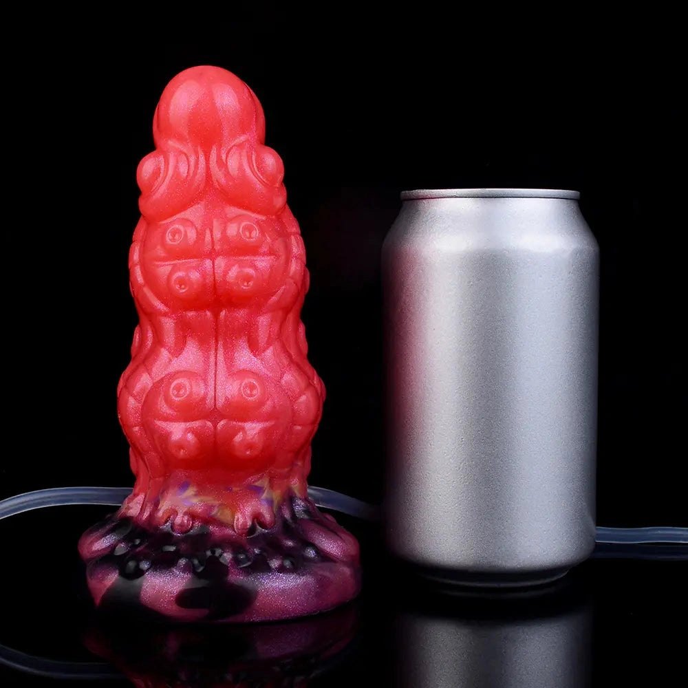 Inflatable Tentacle Fantasy Dildo - Silicone Squirt Kit