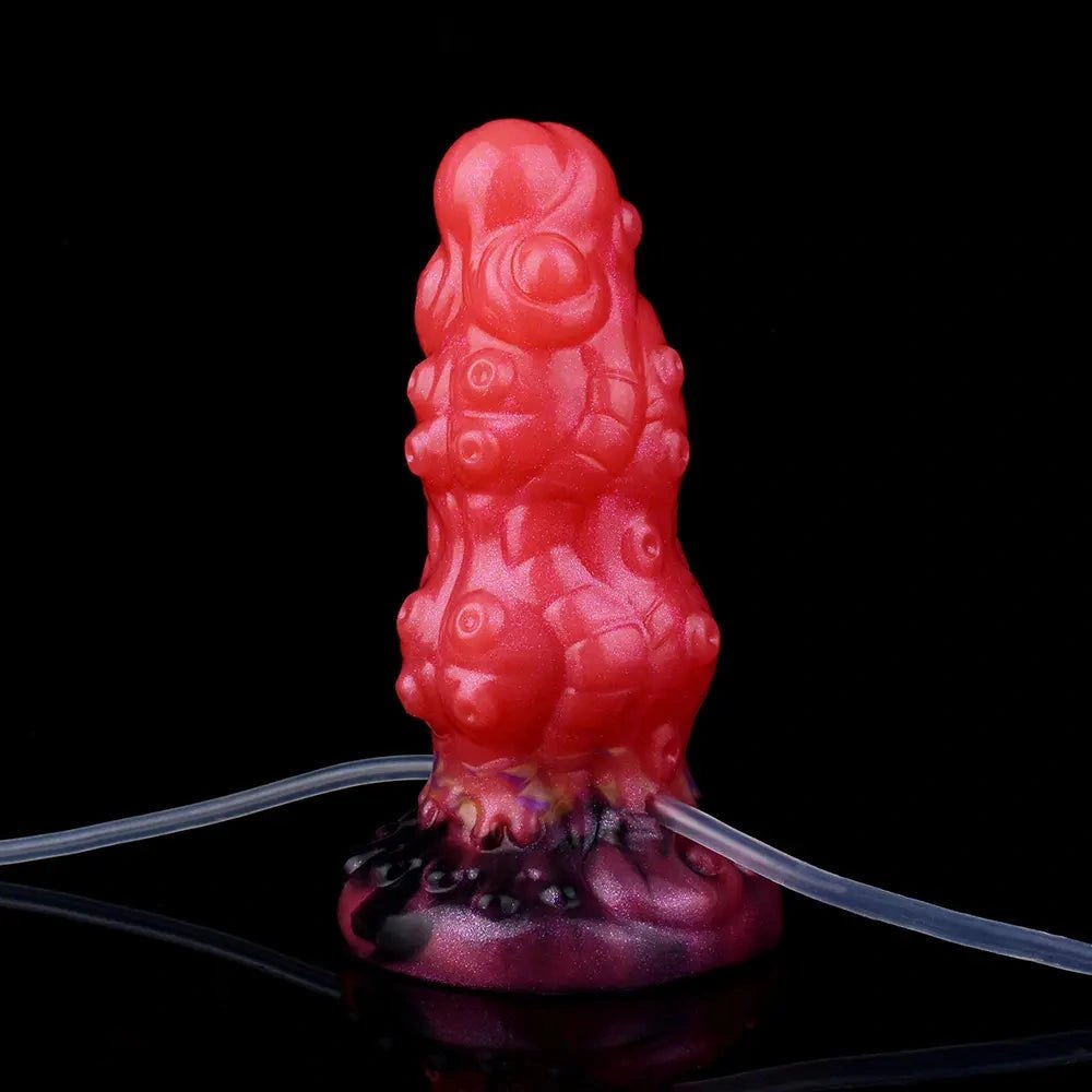 Inflatable Tentacle Fantasy Dildo - Silicone Squirt Kit