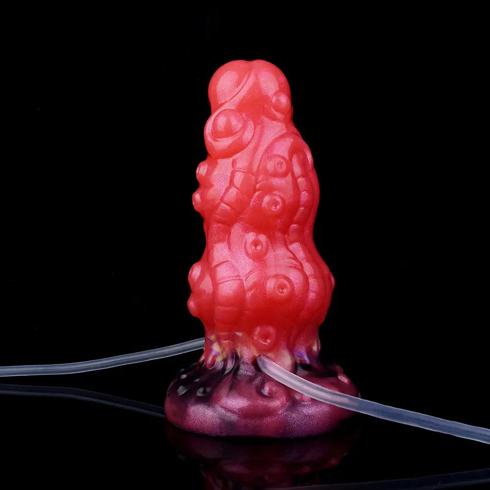 Inflatable Tentacle Fantasy Dildo - Silicone Squirt Kit