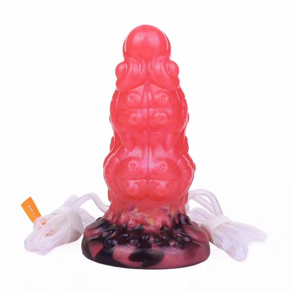 Inflatable Tentacle Fantasy Dildo - Silicone Squirt Kit