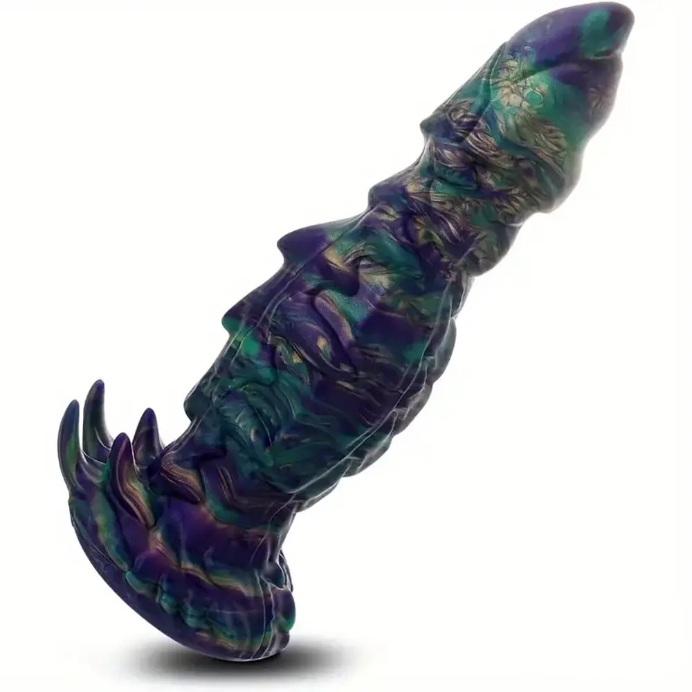 Iridescent Monster Dildo Suction - Silicone Fantasy Dildo