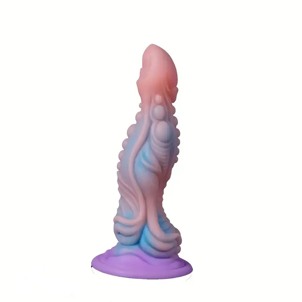 Iridescent Ridged Fantasy Dildo - Monster Dildo