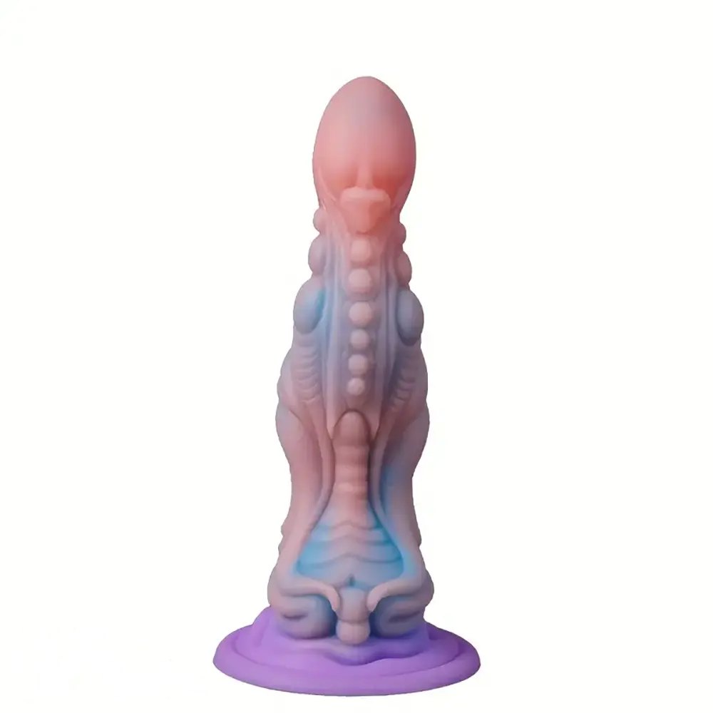 Iridescent Ridged Fantasy Dildo - Monster Dildo