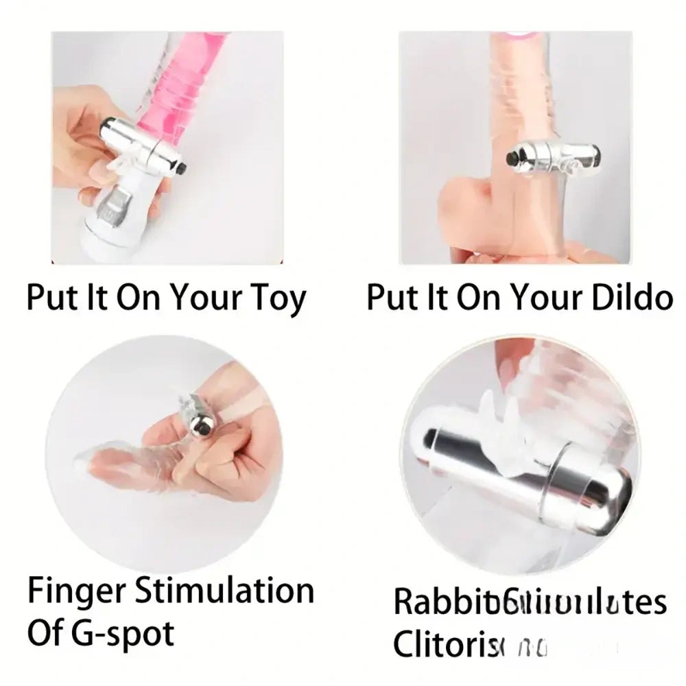 Jelly Finger Vibrator Sleeve - Curved Mini Dildo