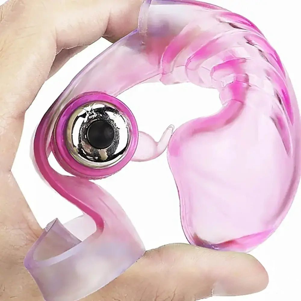 Jelly Finger Vibrator Sleeve - Curved Mini Dildo