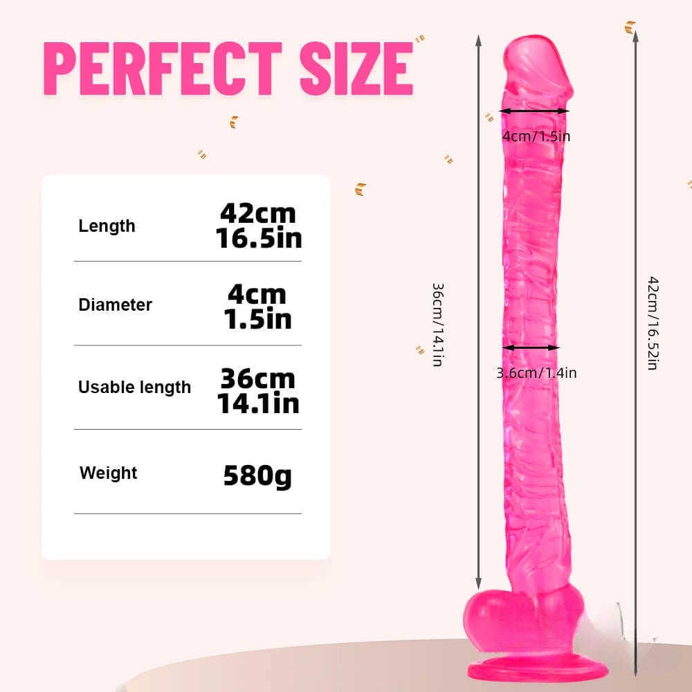 Jelly Realistic PVC Dildo - Realistic Jelly Dildo