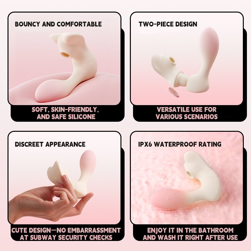 Detachable Kitty Suction Vibrator - Wearable Clit Sucker