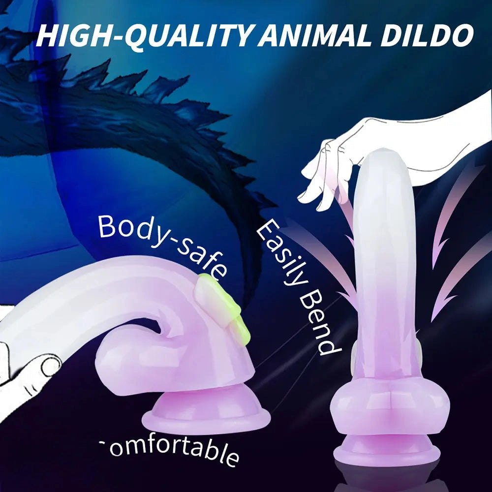 Knot Animal Silicone Dildo - Purple Knot Dildo