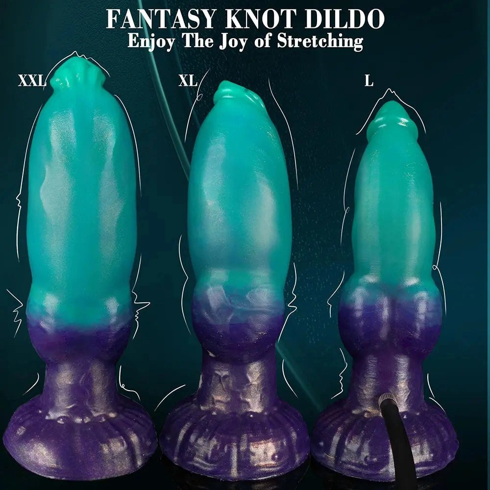 Knot Fantasy Dildo 8 in - Knotted Dildo With Suction Cup