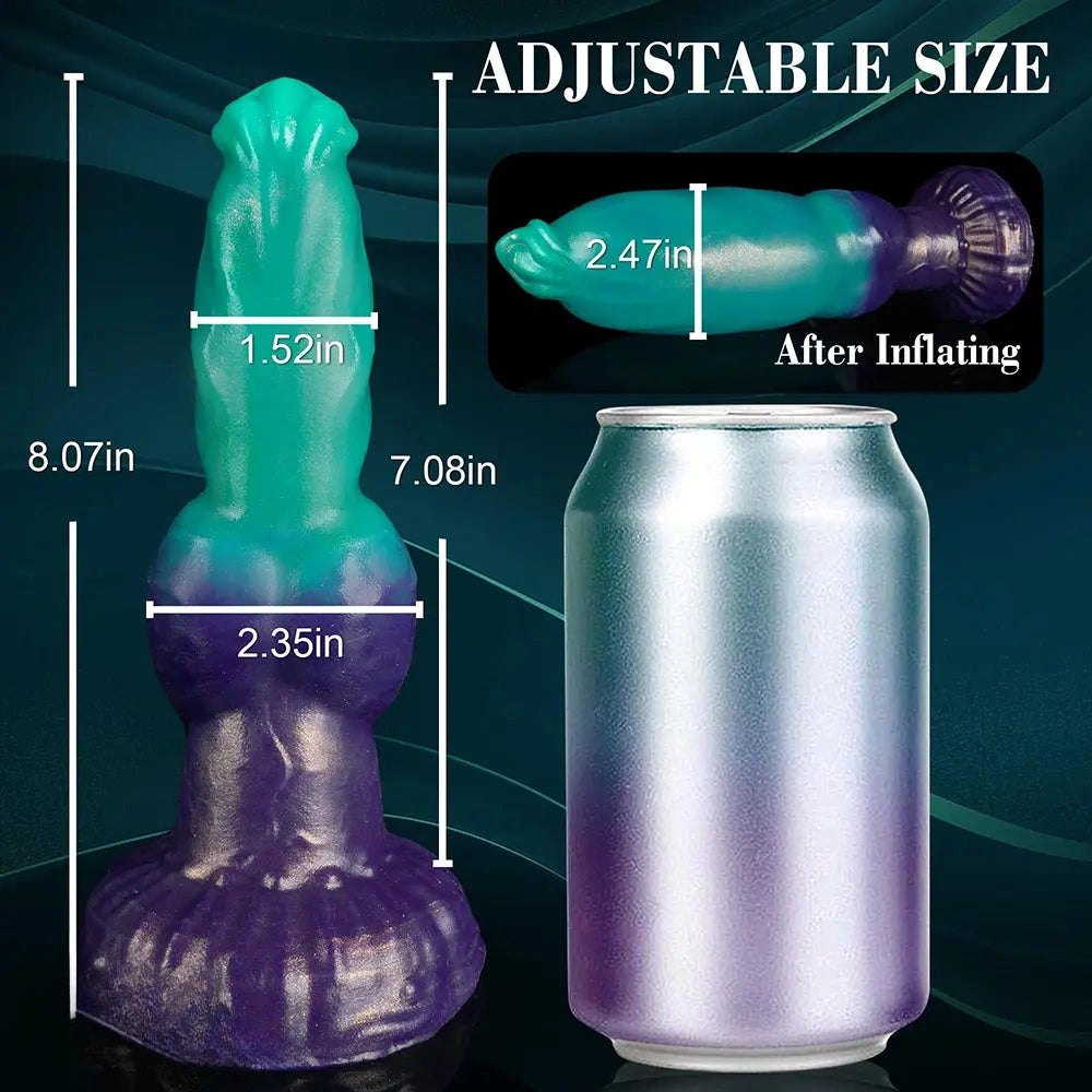Knot Fantasy Dildo 8 in - Knotted Dildo With Suction Cup