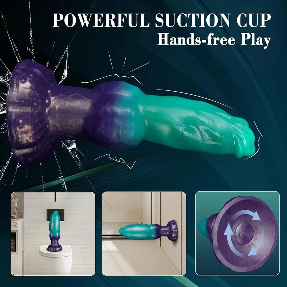 Knot Fantasy Dildo 8 in - Knotted Dildo With Suction Cup