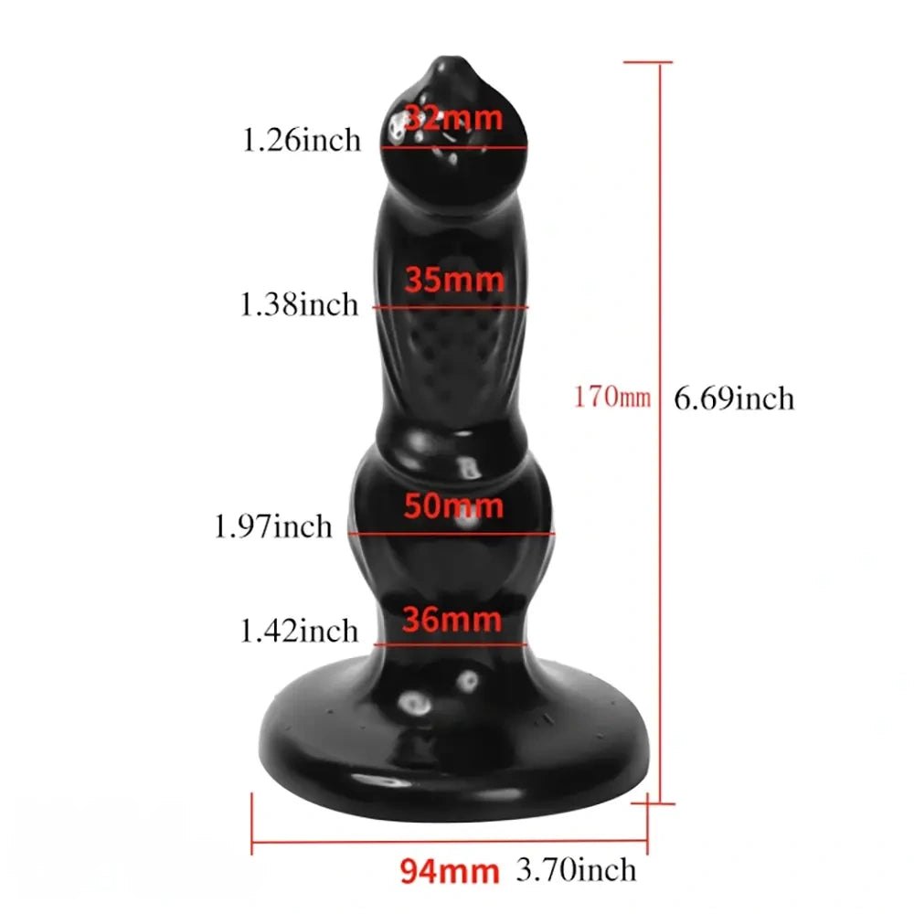 Knotted Animal Dildo 6.69 in - Dog Knot Dildo