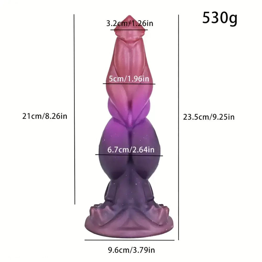 Knotted Animal Dildo 9.25in - Silicone Knot Dog Dildo