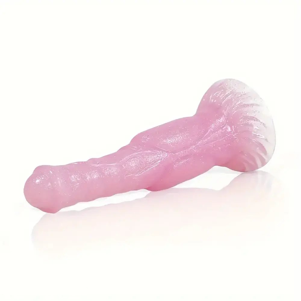Knotted Animal Dildo - Pink PVC Animal Style Dildo
