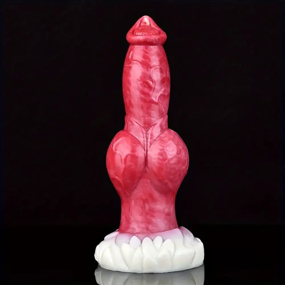 Knotted Animal Dildo 9.25 in - Dog Knot Animal Dildo