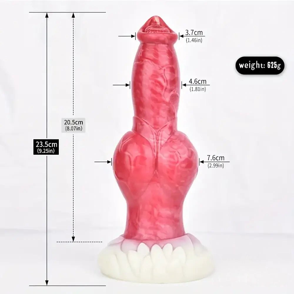 Knotted Animal Dildo 9.25 in - Dog Knot Animal Dildo