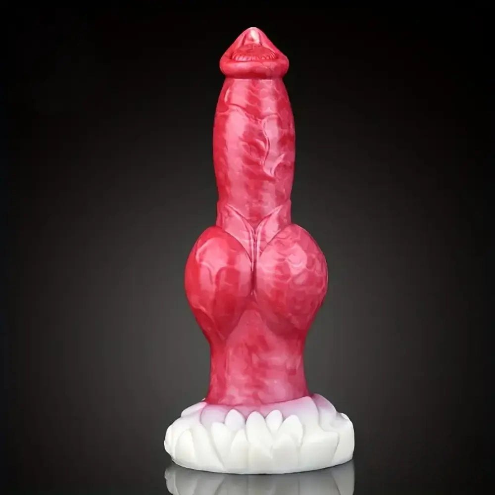 Knotted Animal Dildo 9.25 in - Dog Knot Animal Dildo