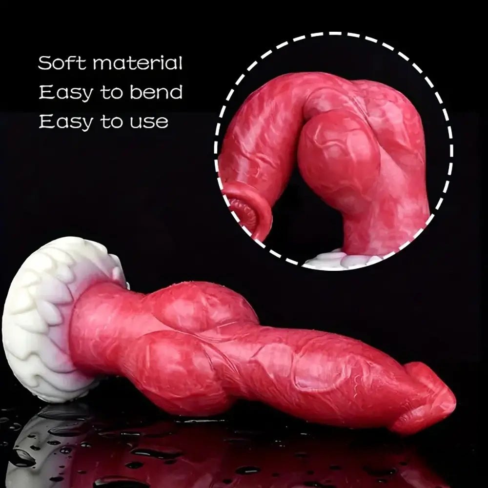 Knotted Animal Dildo 9.25 in - Dog Knot Animal Dildo