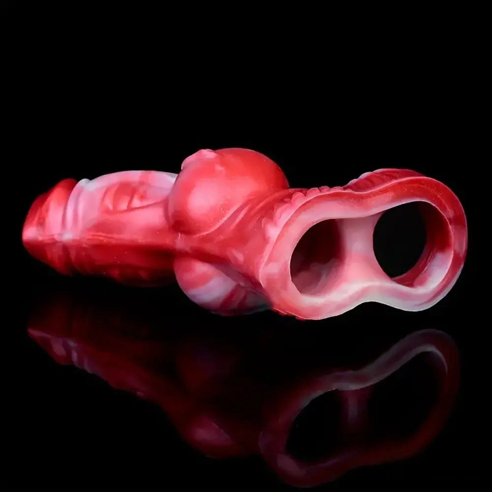 Knotted Animal Dildo Extender - Dog Knot Penis Sleeve