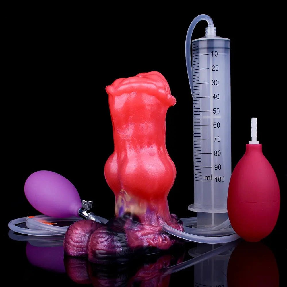 Knotted Animal Squirting Dildo - Silicone Knot Style Toy