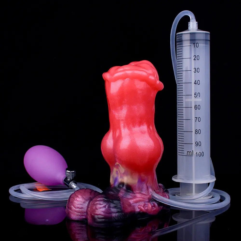 Knotted Animal Squirting Dildo - Silicone Knot Style Toy