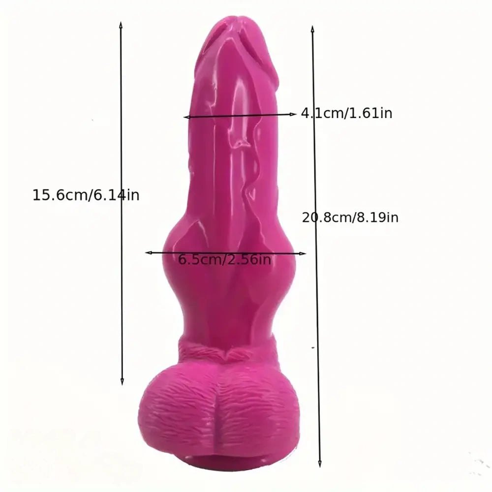 Knotted Animal Dildo 8 in - Horse Style Knot Dildo
