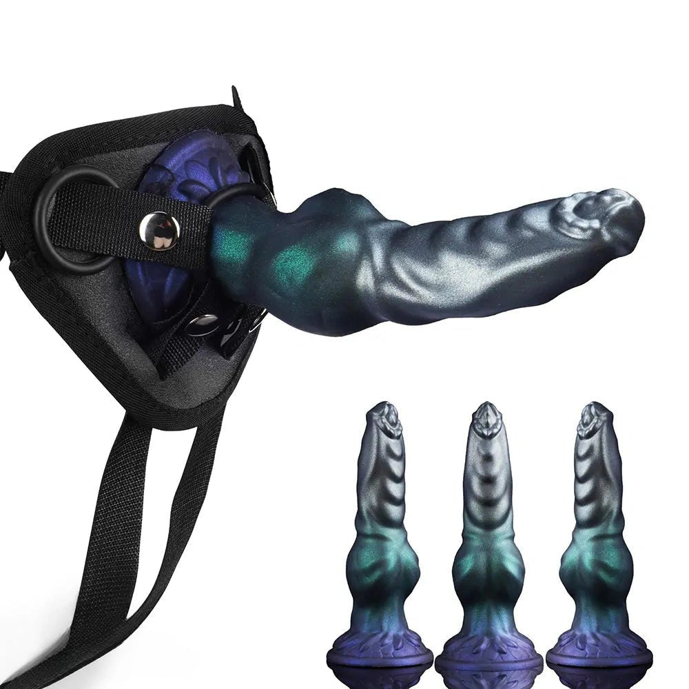 Knotted Dog Strap-On Dildo 7.5in - Knotted Dog Dildo