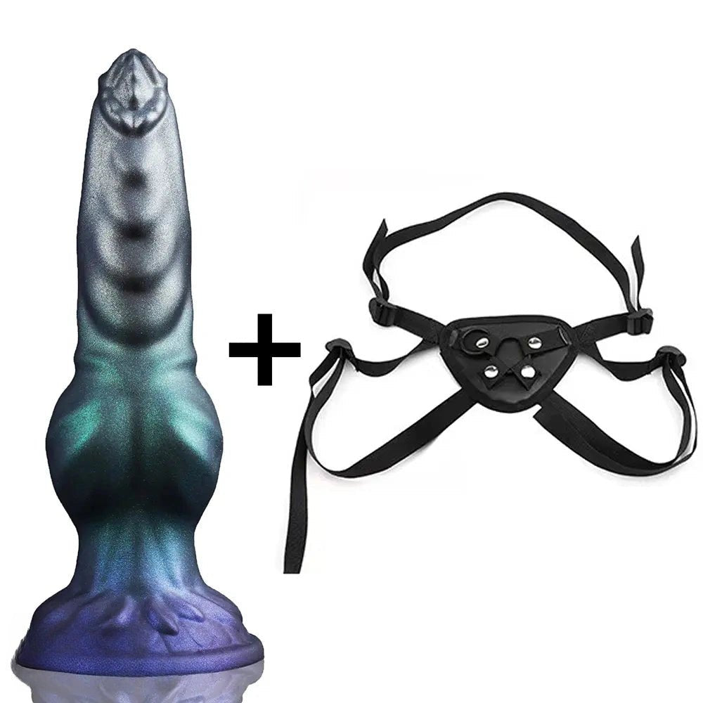 Knotted Dog Strap-On Dildo 7.5in - Knotted Dog Dildo