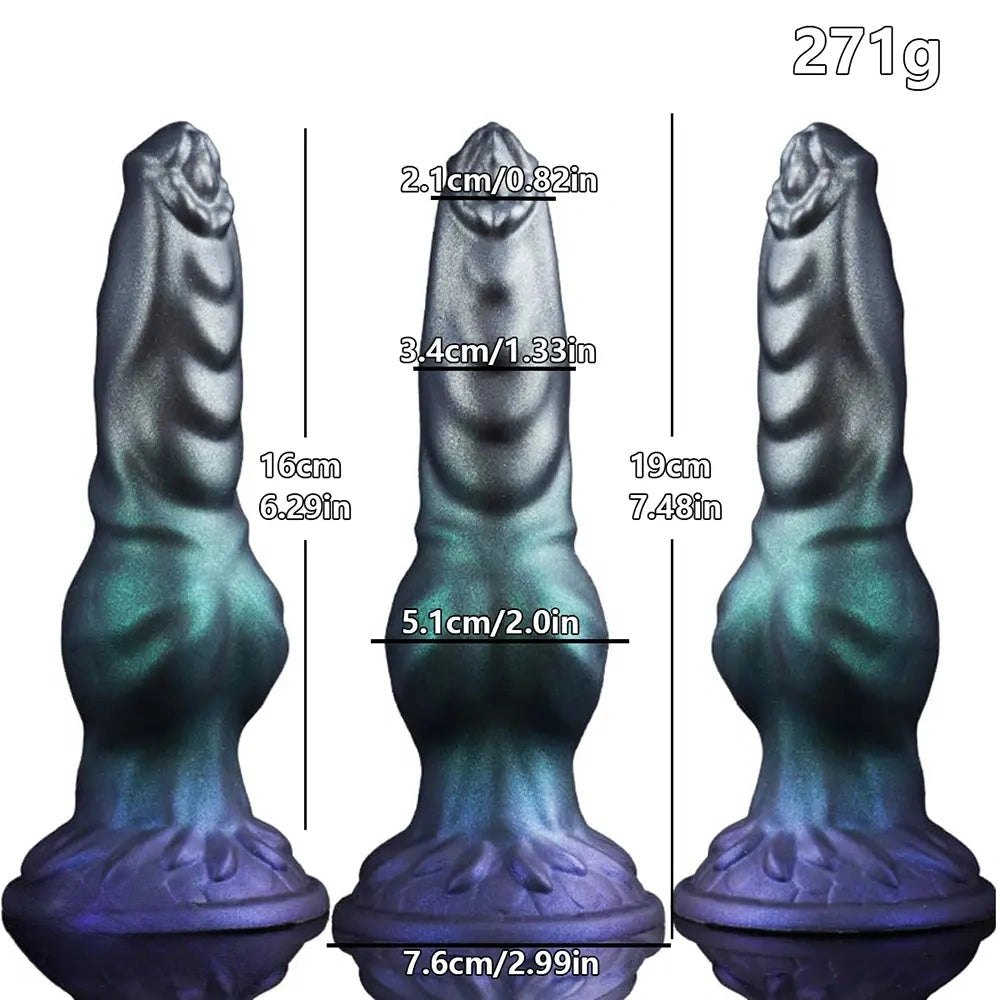 Knotted Dog Strap-On Dildo 7.5in - Knotted Dog Dildo