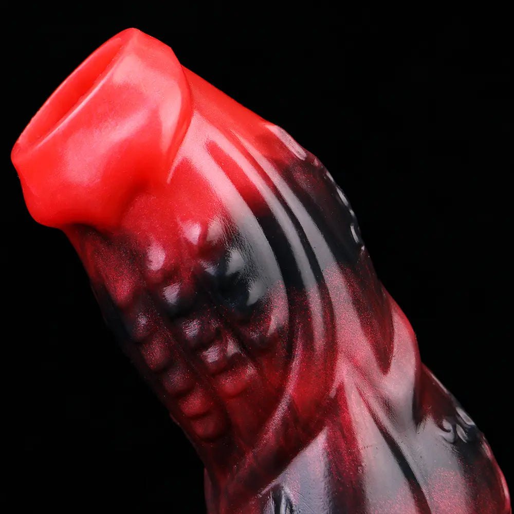 Knotted Cock Extender Sleeve - Dog Knot Silicone Sleeve