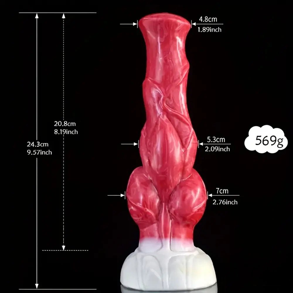 Knotted Dog Dildo 9.57in - Knotted Horse Dildo
