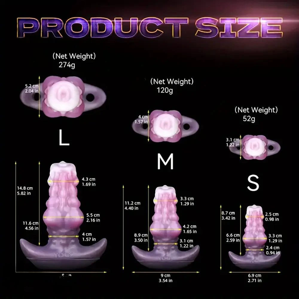 Knotted Dog Dildo S M L - Animal Style Fantasy Plug