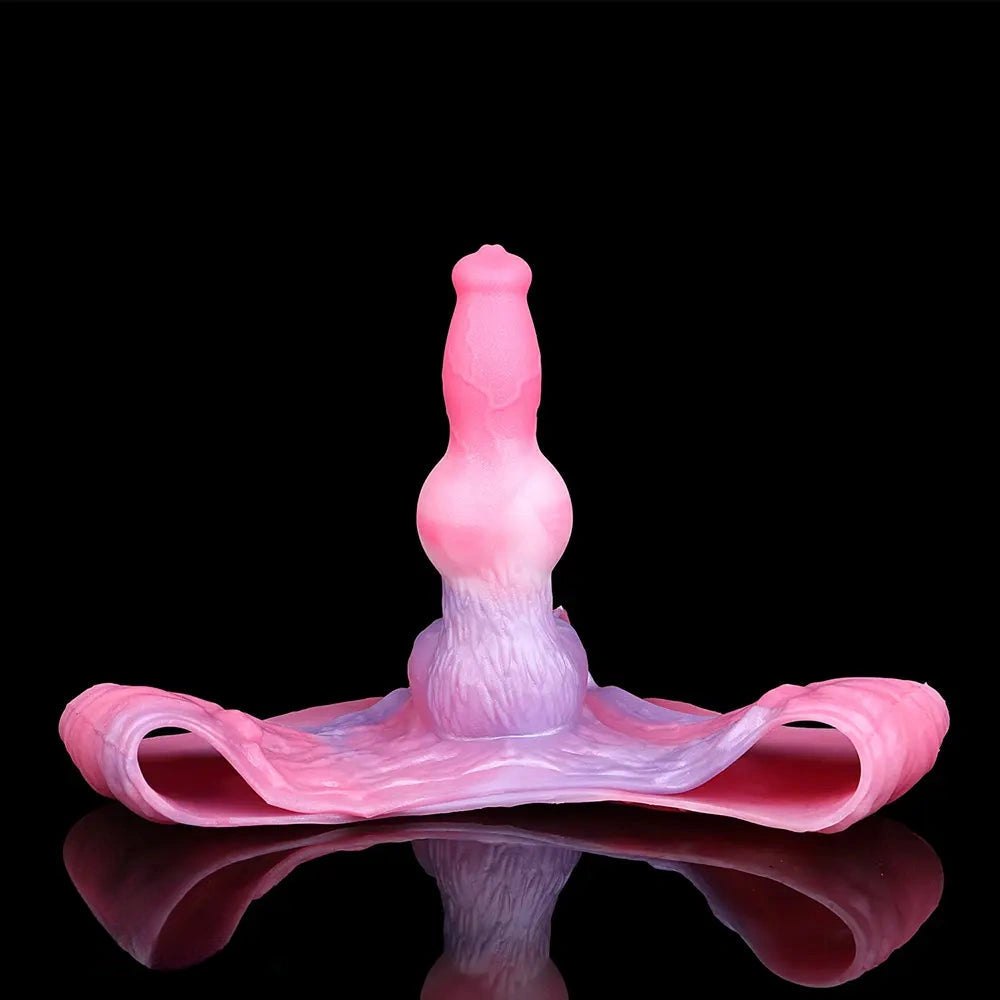 Knotted Dog Dildo With Harness - Strap On Animal Dildo