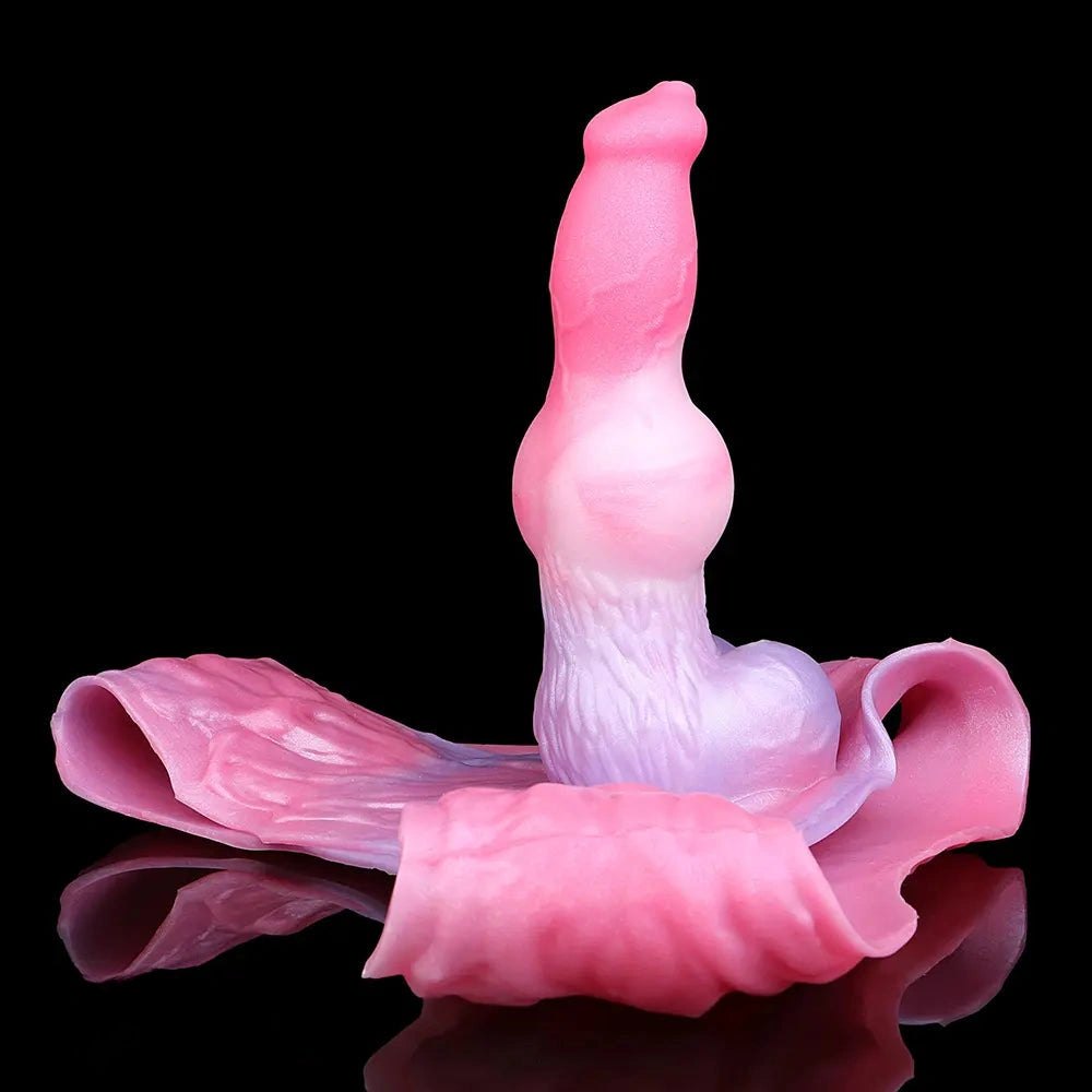 Knotted Dog Dildo With Harness - Strap On Animal Dildo