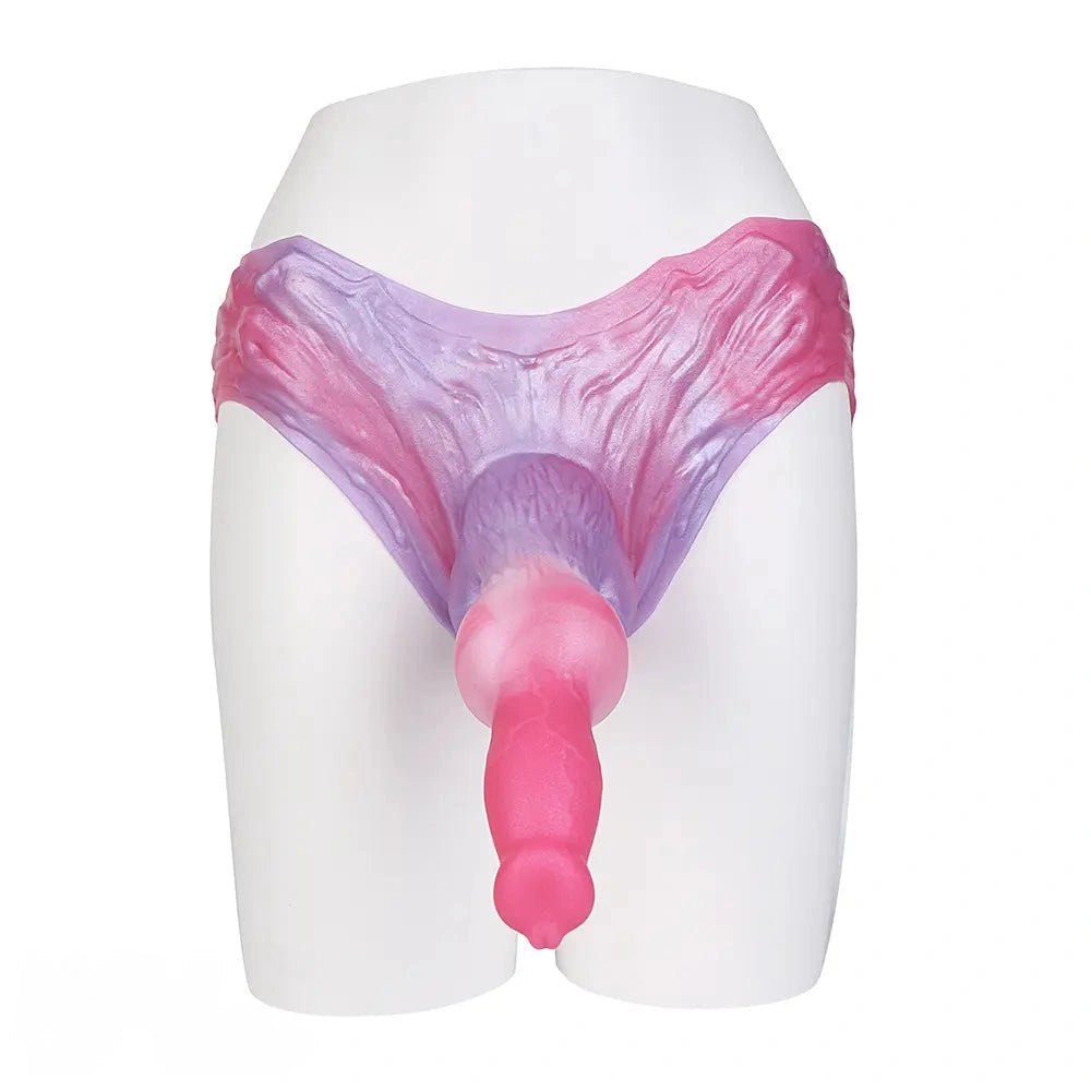 Knotted Dog Dildo With Harness - Strap On Animal Dildo
