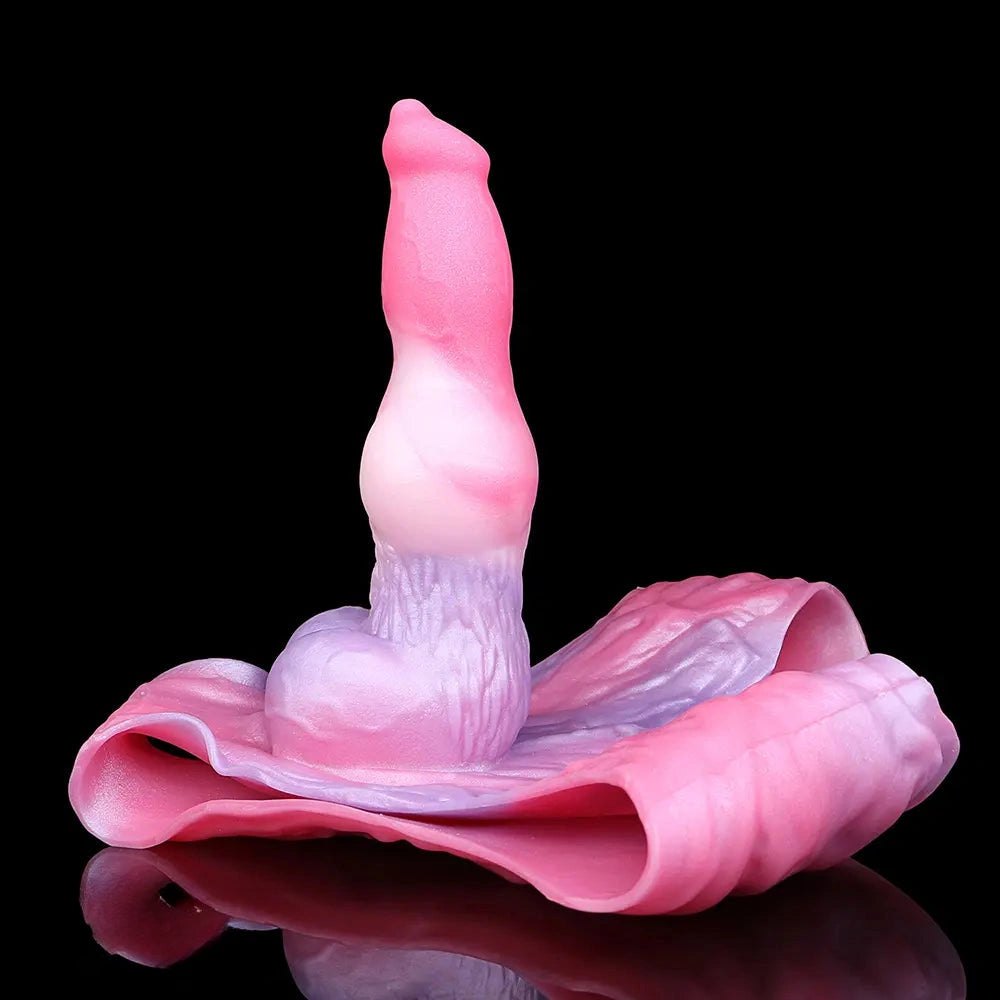 Knotted Dog Dildo With Harness - Strap On Animal Dildo