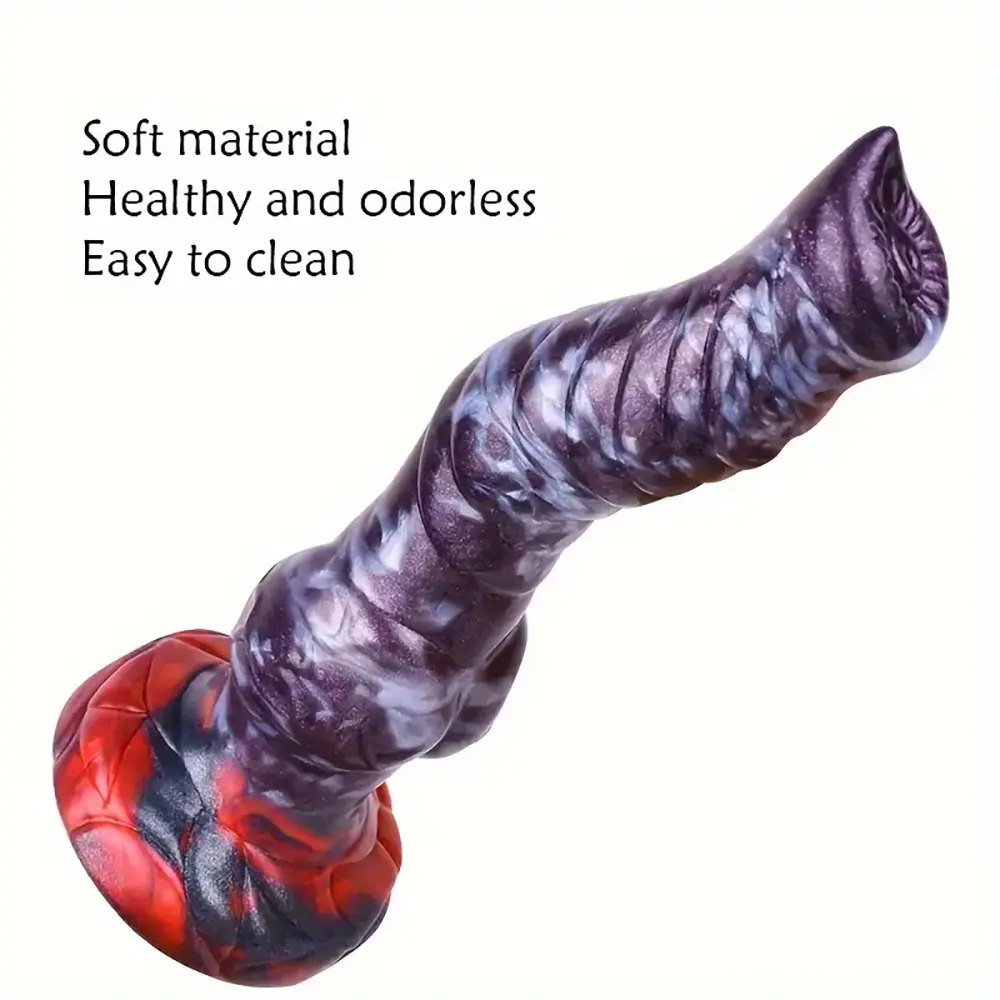 Knotted Dog-Style Suction Base Dildo - Silicone Dog Dildo