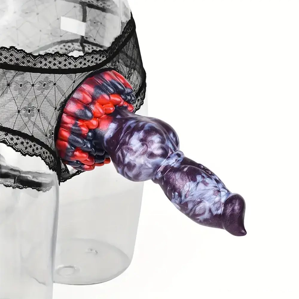 Knotted Dog-Style Suction Base Dildo - Silicone Dog Dildo