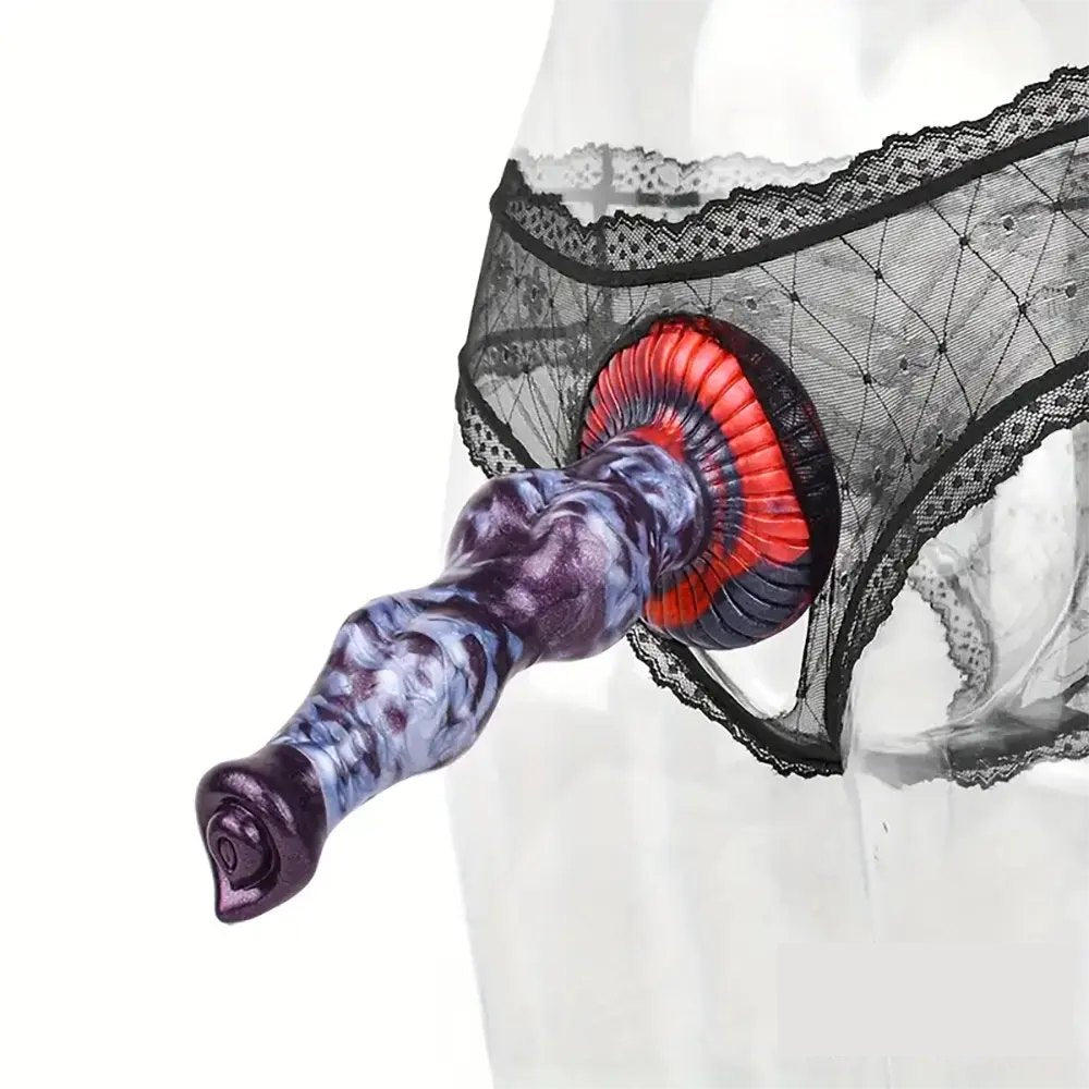 Knotted Dog-Style Suction Base Dildo - Silicone Dog Dildo