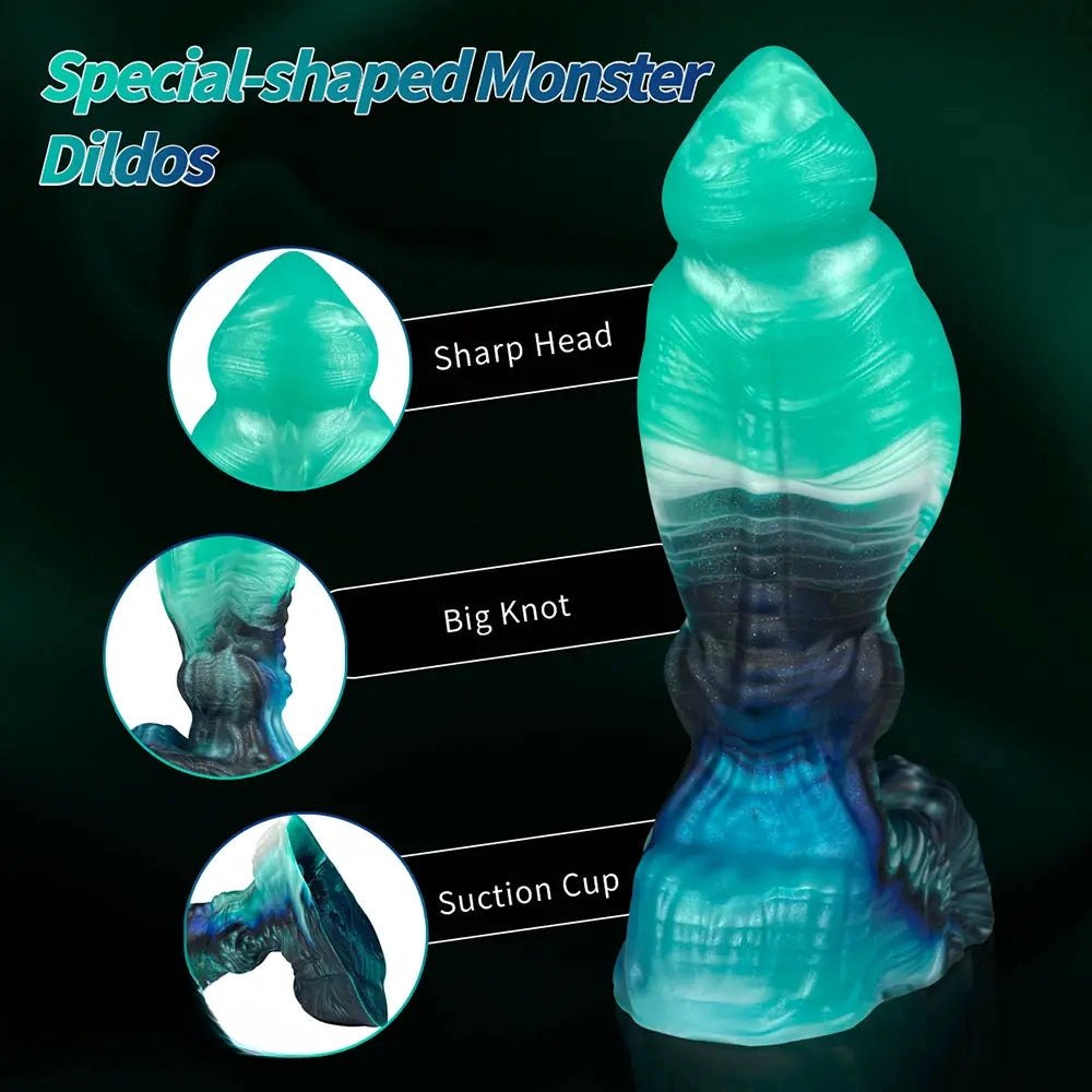 Knotted Fantasy Creature Dildo - Knotted Horse Style Animal Dildo