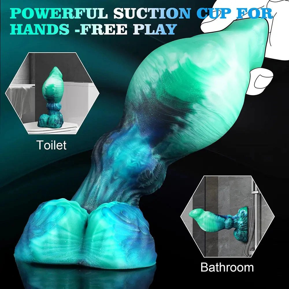 Knotted Fantasy Creature Dildo - Knotted Horse Style Animal Dildo