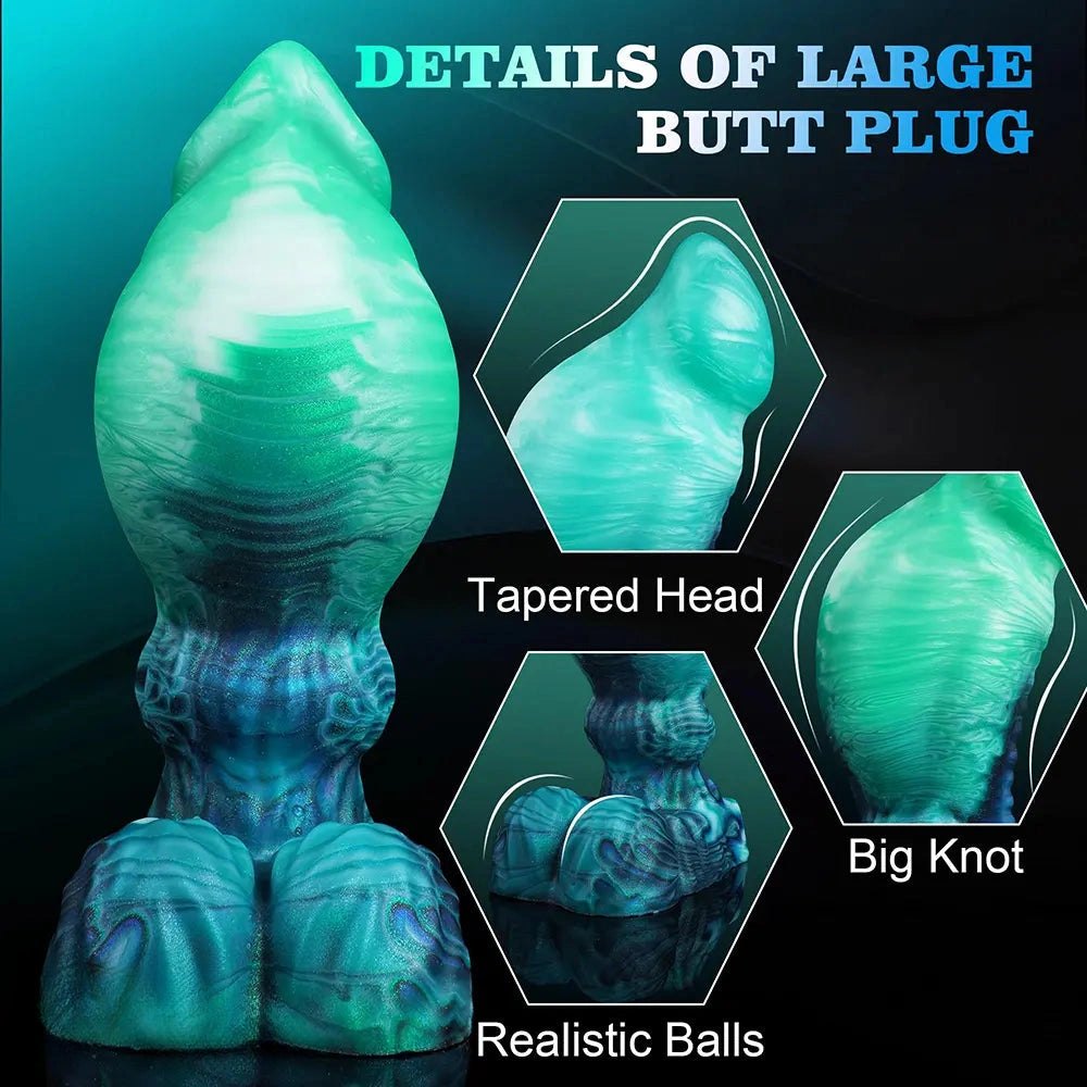 Knotted Fantasy Creature Dildo - Knotted Horse Style Animal Dildo