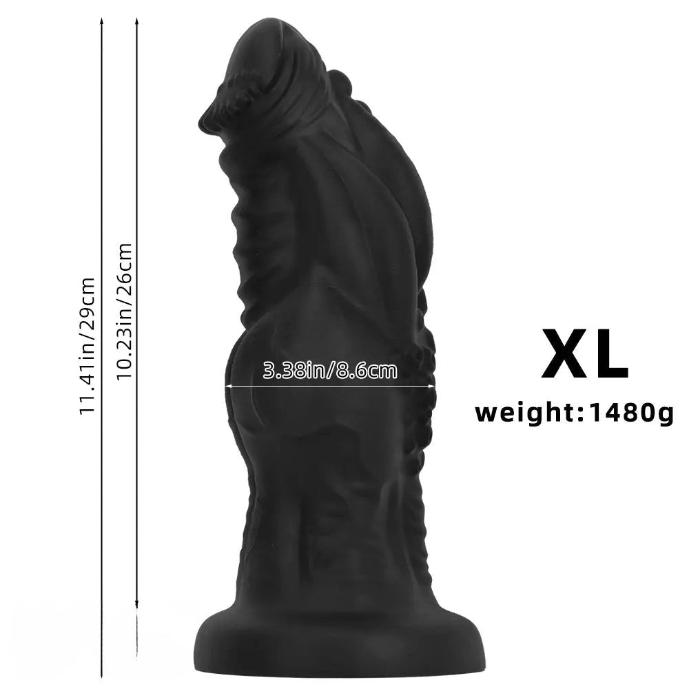 Knotted Fantasy Dildo - Large Thick Silicone Dildo