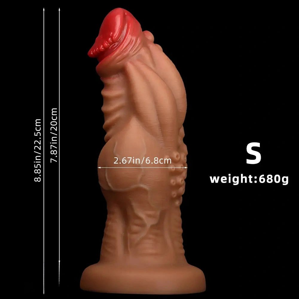 Knotted Fantasy Dildo - Large Thick Silicone Dildo
