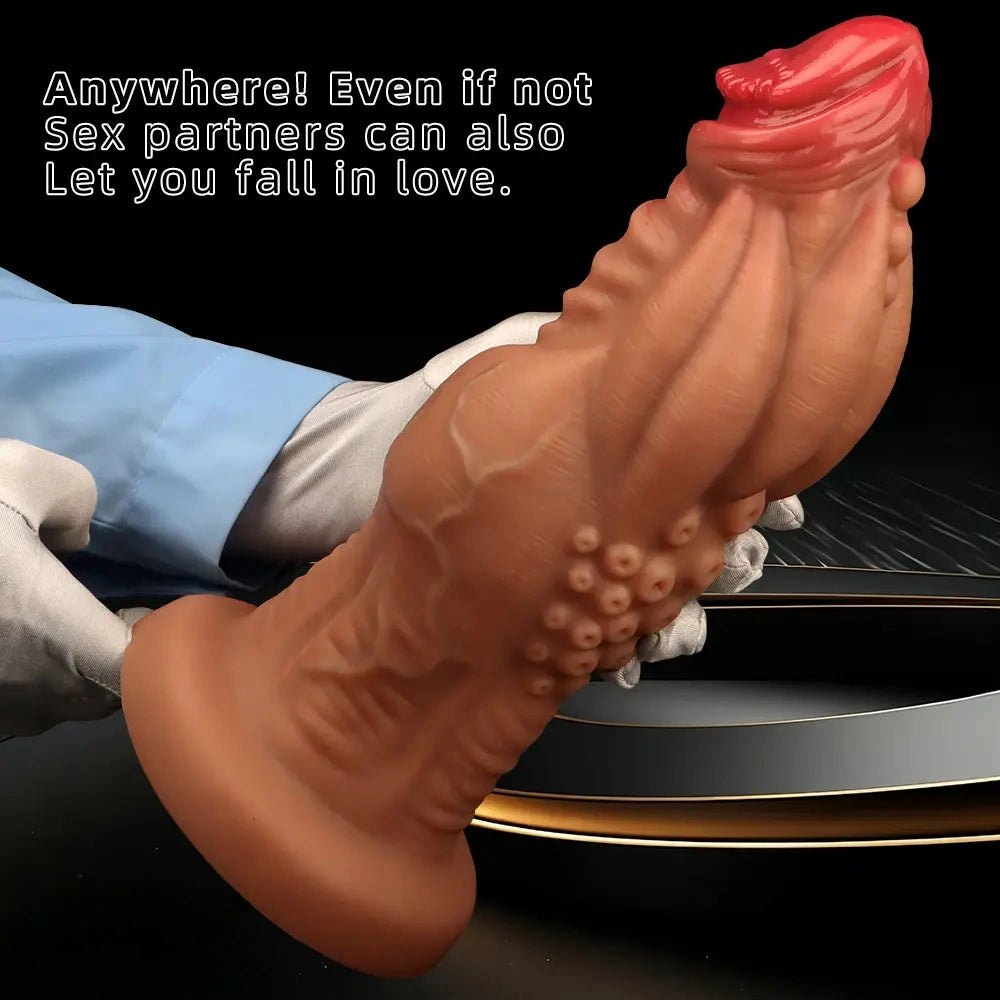 Knotted Fantasy Dildo - Large Thick Silicone Dildo