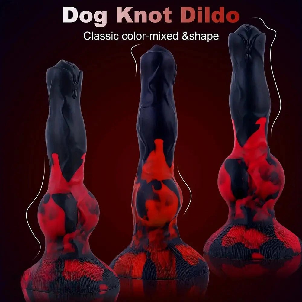 Knotted Fox Silicone Dildo 8 in - Animal Knot Fantasy Dildo